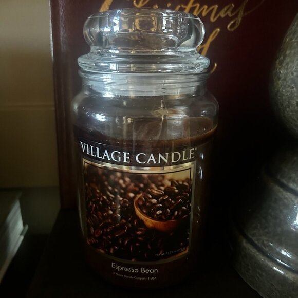 NWT Village Candle Espresso Bean Glass Jar Scented Candle Large - Picture 4 of 4